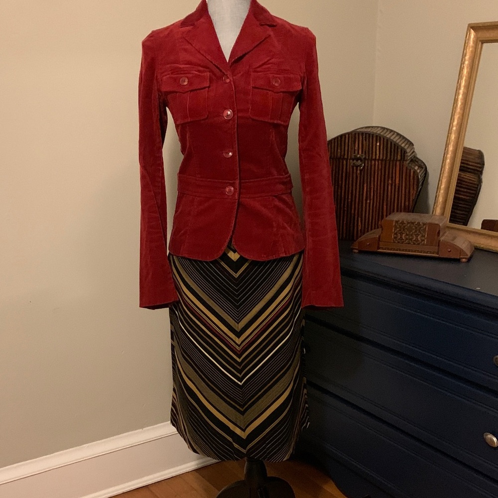 Liquid Rich Red Corduroy Jacket